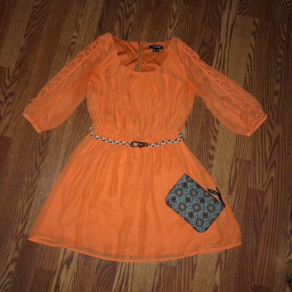 “MyMichelle” orange dress/size M/worn once